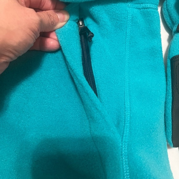 L.L. Bean Jacket Girls M -10-12 Blue Mountain Classic Fleece Hooded Full Zip - Picture 4 of 14